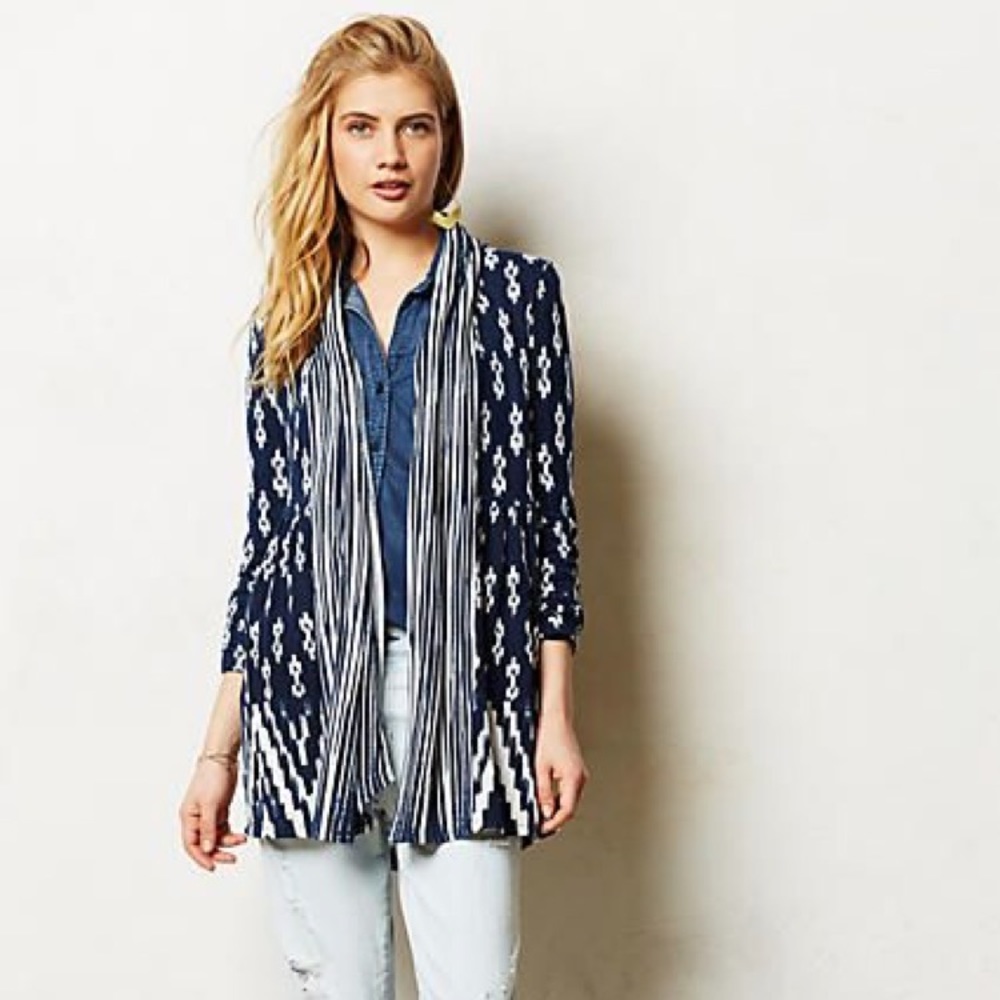 Anthropologie One September Blue Cardigan